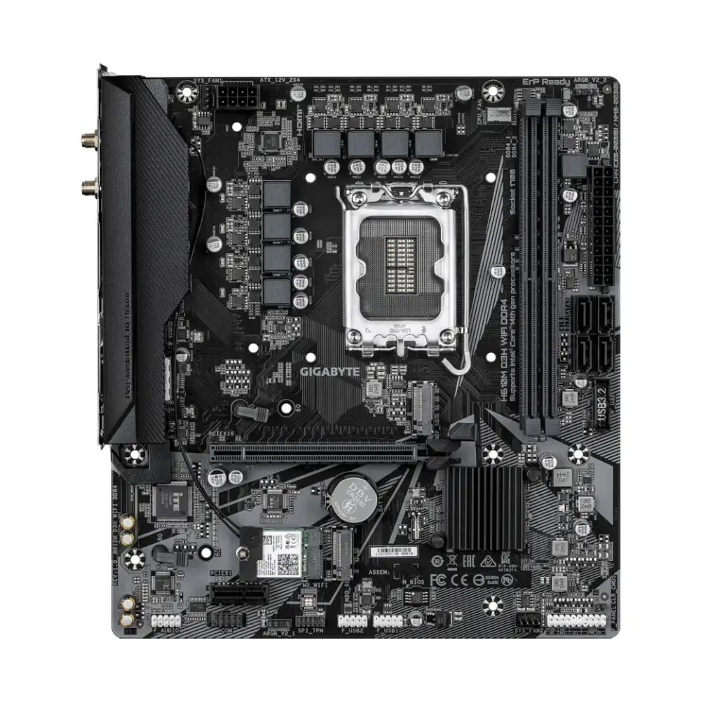 Gigabyte Motherboard H610M D3H WIFI DDR4 For Intel 12th | 13th | 14th Gen view 2